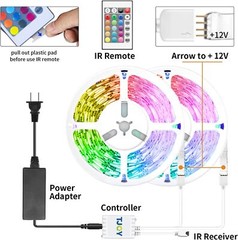 100ft Multicolor LED Strip Lights Music Sync Smart App Voice Control 16M Colors