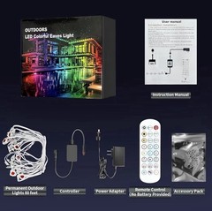 iHomey 50ft Smart RGB Outdoor Eaves Lights 30 LED Waterproof NEW