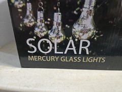 6 Mercury Glass Solar Lights New Never Used But Box Has Been Opened