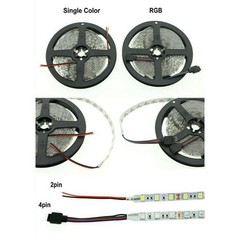 5M SMD 5050 Super Bright RGB White Flexible 300 LED Strip Lights Room Lamp DC12V