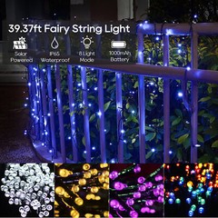 100LED Solar Christmas Lights Fairy Solar String Light Outdoor Garden Xmas Decor