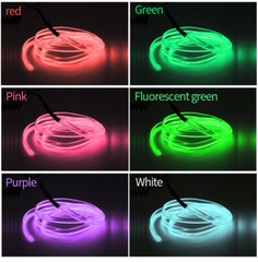 Neon LED Lights Glow EL Wire String Strip Rope Tube Decor Car Party + Controller
