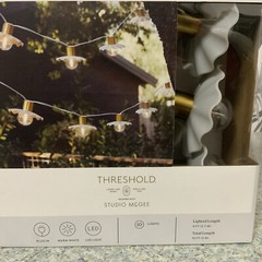 🛋️ Threshold LED Globe String Lighted 10ct Length Outdoor/indoor Clear White🆕