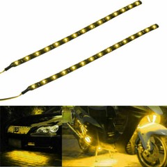 5x 12V 12″ 1FT 15SMD Flexible LED Strip Light Waterproof For Car Truck Boat Cond