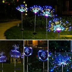 150LED Solar Firework Lights Fairy Starburst Lamp Outdoor Garden Path Xmas Decor