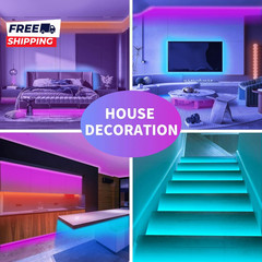 100Ft Led Strip Lights RGB Music Sync Color Changing Led Lights with Smart App C