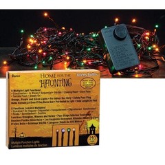 NEW PRIMITIVE HALLOWEEN Lights TEENY 140 Ct TWINKLE Black Cord Strand INDOOR