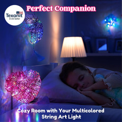 3D String Art Kit for Kids LED Light Craft Set Gift for Boys Girls 8 Plus