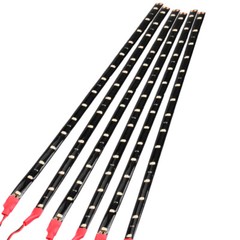 6PCS 12V 12″ 1FT 15SMD Flexible LED Strip Light Waterproof For Car Truck Boat US