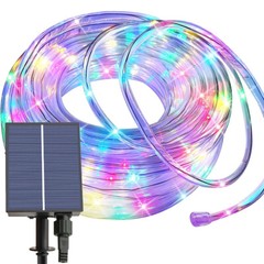 100/200 LED Solar Rope Tube String Fairy Lights Strip Waterproof Outdoor Garden