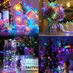 Battery Operated Copper Wire LED Fairy String Lights DIY Home Party Decorations