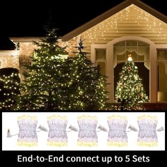 Superbright Extendable Clear White Wire Christmas Lights Decoration 100lights 19