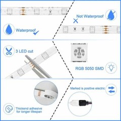 5050 RGB LED strip +Smart Home 5V~24V WiFi+IR 24Key Remote Music Controller Kit
