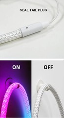 5V RGB IC 360 Degree Round Reticulate LED Neon Light Strip Waterproof Flexible