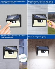[16 Packs] Solar Motion Sensor Outdoor Lights, Super Bright Solar Lights Outd…