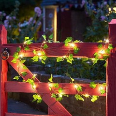 Artificial Green Leaf Garland String Lights LED Ivy Vine Fairy Light Wedding Dec