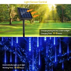 288 LED Solar Lights Meteor Shower Rain Tree String Light Garden Party Outdoor