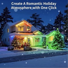 iHomey 50ft Smart RGB Outdoor Eaves Lights 30 LED Waterproof NEW