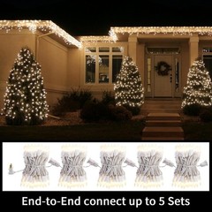 LAMPHOME 100 Count White Frost Christmas Lights,Mini Clear Lights 21ft White …
