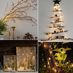 3 Pack Rechargeable Fairy Lights 10Ft 30 LED, 4 Modes Battery Copper Wire String