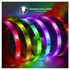 Monster Smart Lighting Indoor LED Light Strip, RGBIC Multicolor Flow LED Lights