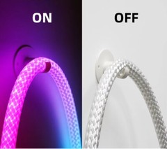 USA 5V WS2811 360 Degree Round RGB USB Waterproof Neon LED Strip Lights Flexible