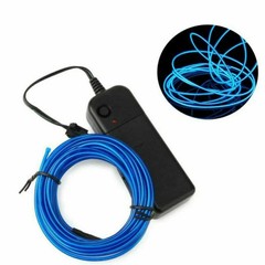 Battery Operated Neon LED Lights Glow EL Wire String Strip Rope Tube Party Decor