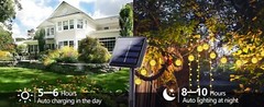 50 LED Solar String Lights Patio Party Yard Garden Wedding Waterproof Outdoor