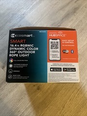 EcoSmart 16.4ft Hubspace Dynamic Color 360° Dimmable Outdoor Rope Light OB