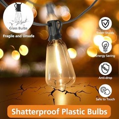 BRIGHTOWN 3 Color 1 LED Outdoor String Lights Remote 100FT CMPC-O50XA – Black