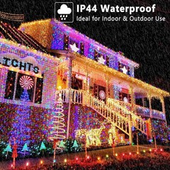 BrizLabs Colored & Warm White Color Changing Christmas Lights 500 LED 180FT | Ap