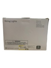 Room Essesntials String Lights White Cord Clear lights 22′ total length 20′ lit