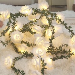 10/20/40/80 LED Rose Flower Fairy String Lights Battery Powered Garland Decor
