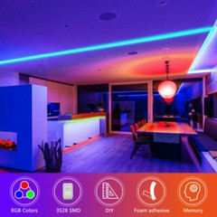 Flexible 3528 RGB LED 300 SMD Strip Light Remote Fairy Lights Room TV Party Bar