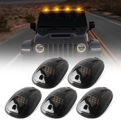 Cab Roof Marker Light Black Smoked Lens 12 LEDs Cab Clearance Light 5 Pcs Roo…