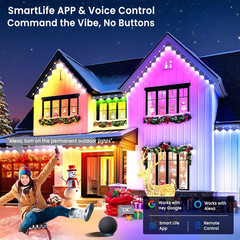 150Ft Smart RGB Outdoor Lights, Waterproof, Alexa & Google Assistant Compatible