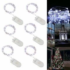 6 Pack 6.6ft 20 LEDs Copper Wire String Fairy Lights Battery Operated Mini LED