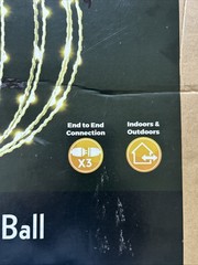 16” Outdoor/Indoor LED Light Ball End To End Connection Made In China Open Box.