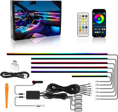 Dreamcolor Acrylic Interior Car LED Strip Lights with App&Remote