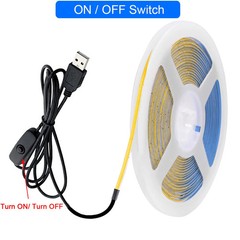 5V USB 3mm PCB COB LED Strip Light with Switch Dimmer Remote Control 320 LEDs