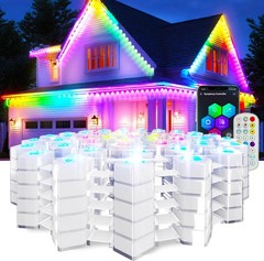 Permanent Outdoor Lights House Roof 100ft RGB Smart Eaves Lights W/ Multi Scene