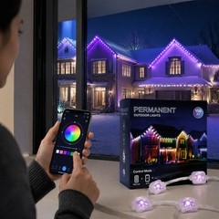150FT RGB+IC Eave Permanent Outdoor Lights Smart 90 LED Strip Light w Remote APP
