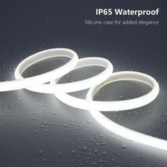 AC 110V COB LED Strip Lights Outdoor Waterproof 65.6ft, 6000K Cool White Supe…