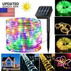 39FT 100 LED Waterproof Solar Rope Tube Lights String Light Outdoor Garden Lamp