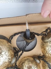 Restoration Hardware Handblown Glass Gold Globe String Lights 2.5″ Round