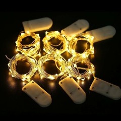 6PCS 20 LEDs Copper Wire String Fairy Lights Battery Operated Mini LED 6.6ft