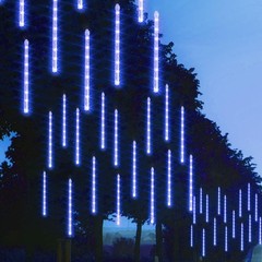 FUNPENY Meteor Shower Rain Lights, 288 LED Christmas Lights Icicle Snow Falling