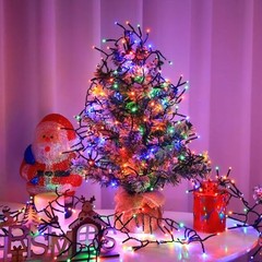 Multicolor 105ft Christmas Cluster Lights with Remote – 1600 LEDs