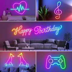 60FT LED Neon Rope Lights, App/Remote Control, Waterproof RGB, Music Sync, Flexi