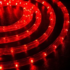25FT Red LED Connectable Rope Light Flexible Outdoor Holiday Patio Palm Tree
